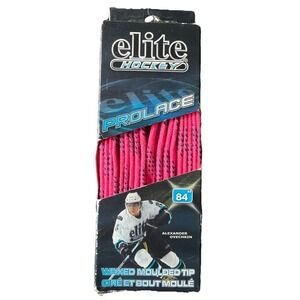 Elite Hockey Prolace Waxed Hockey Skate Laces Molded Tip | Wax Lace Hot Pink